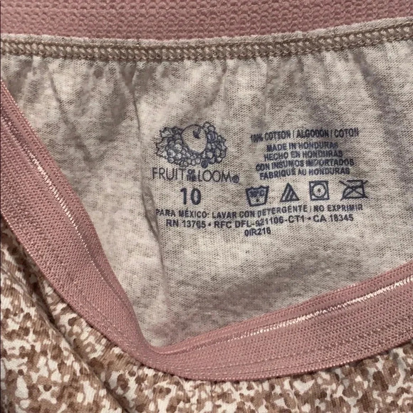 Fruit of the Loom Cotton Panty Briefs Size 10 Fits 3X Mauve Pink 2 Pair New - Picture 4 of 8